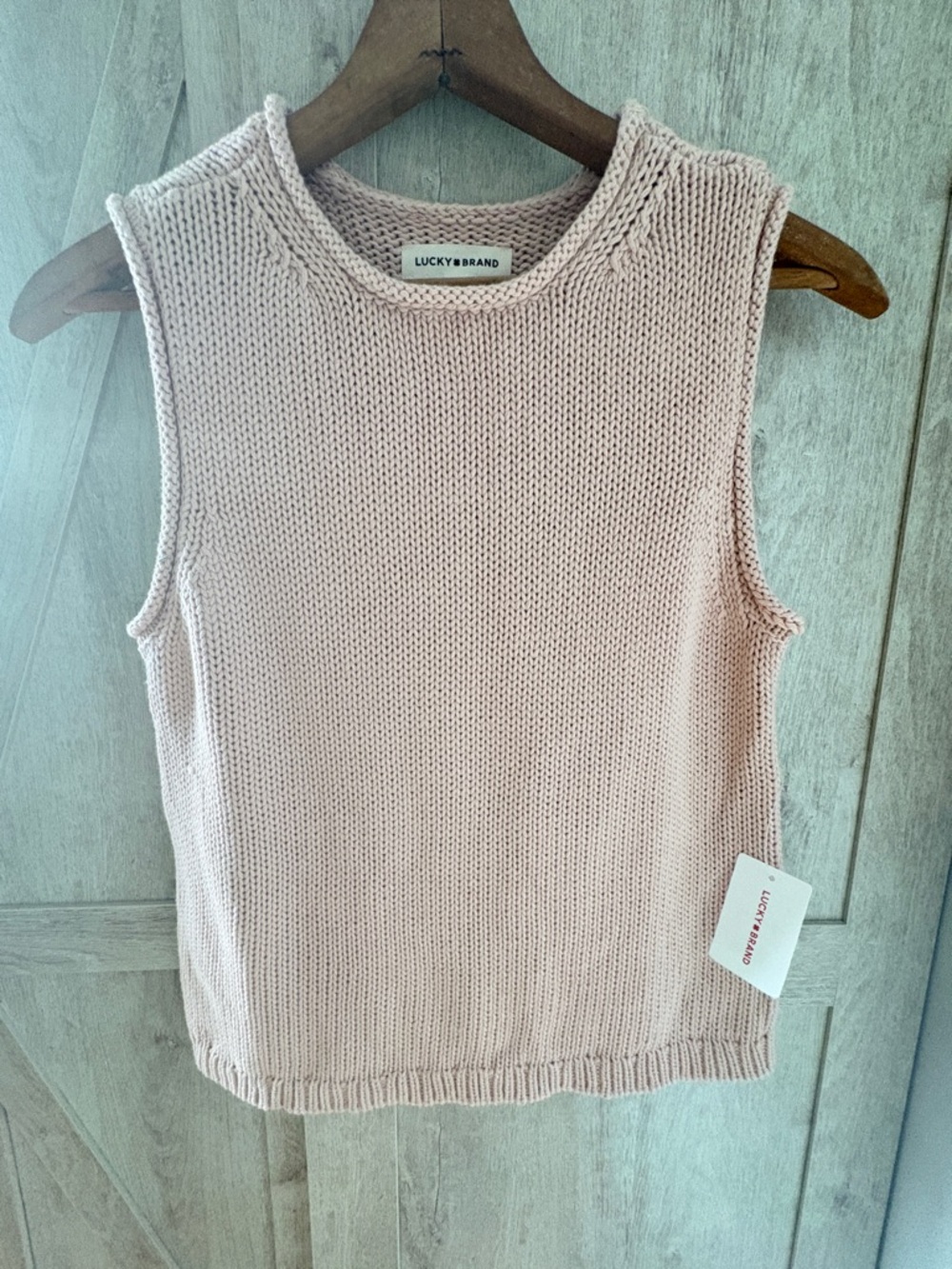 Lucky Brand Blush Pink Sleeveless Knit Tank